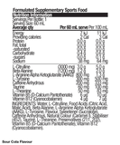 BSc caffeinated pre-workout shot ingredients