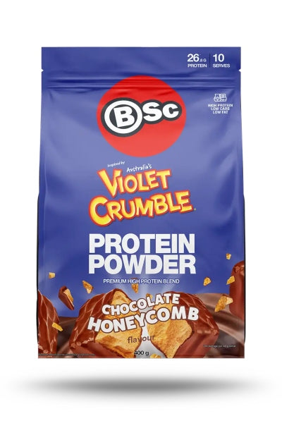 violet crumble protein powder chocolate honeycomb flavour